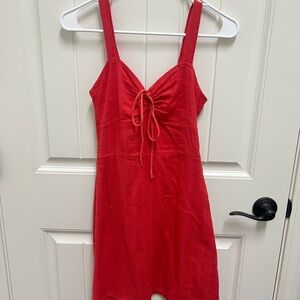 Billabong red linen dress